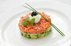 Salmon and avocado tartar