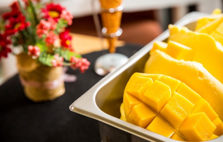 receta de helado de mango